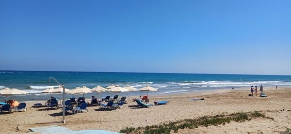 Analipsi Beach con le palme, vicino a Gouves, Creta