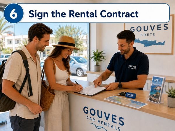 Firma il contratto di noleggio